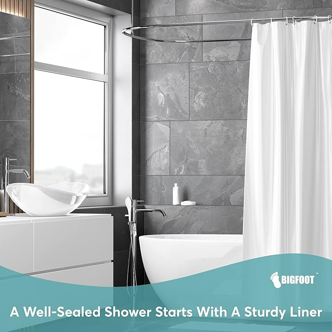 BigFoot Shower Curtain Liner – 72 x 72 PEVA Premium Shower Curtain - Image 2