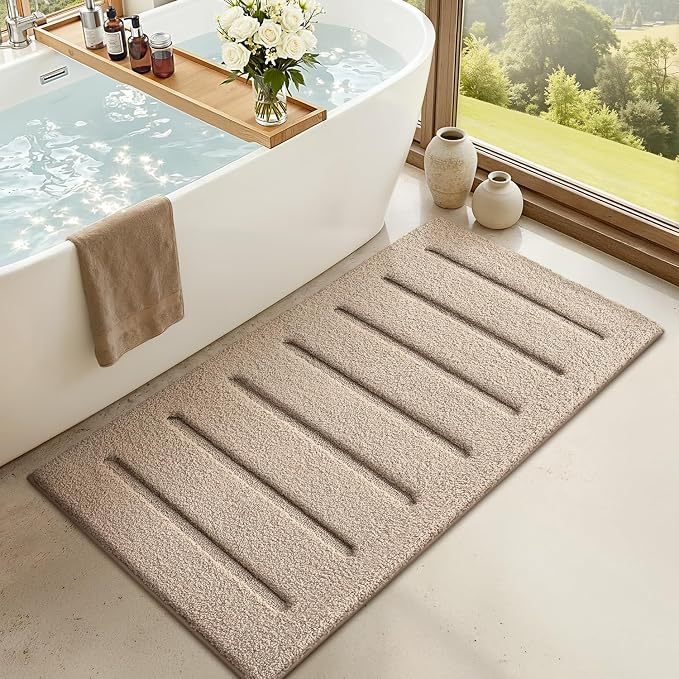 LUMI Soft Absorbent Bathroom Rugs, Non Slip Bath Mats - Image 3