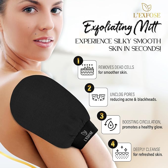 L'Exfose Kessa Hammam Deep Exfoliating Glove - Image 2