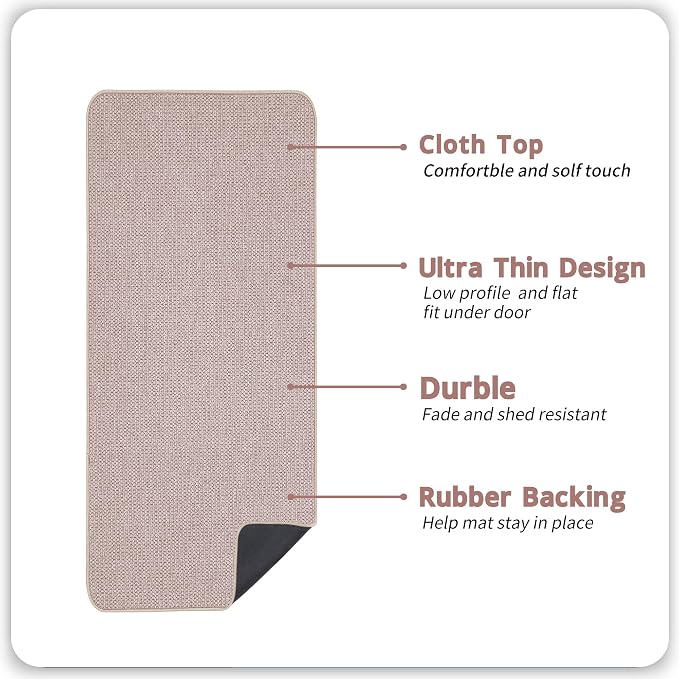 Bath Mat, Ultra Thin Bathroom Runner Rugs, Large Bath Mats - Image 2
