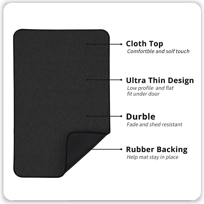 Bathroom Rugs Set 2 Pieces, Thin Bathroom Mats, Toilet Rugs, Quick Dry - Image 2