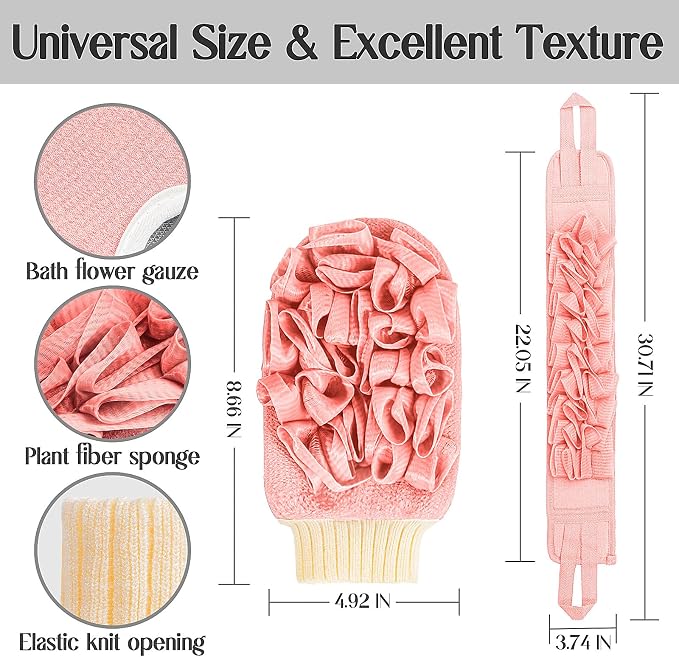 Deep Exfoliating Glove for Shower Double-Sided Mitt, - Image 2