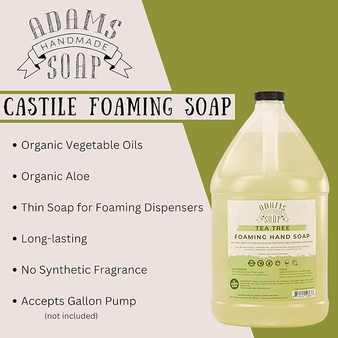 Adams Handmade Soap Liquid Foaming Soap 1 Gal - Image 3