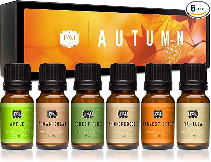 P&J Fragrance Oil Autumn Set | Brown Sugar, Harvest Spice, Forest Pine by PJTrading