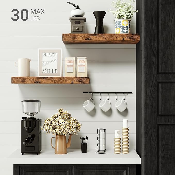 Vivelove Floating Shelves for Wall 16 inchs Long, Bathroom Shelves Over Toilet - Image 2