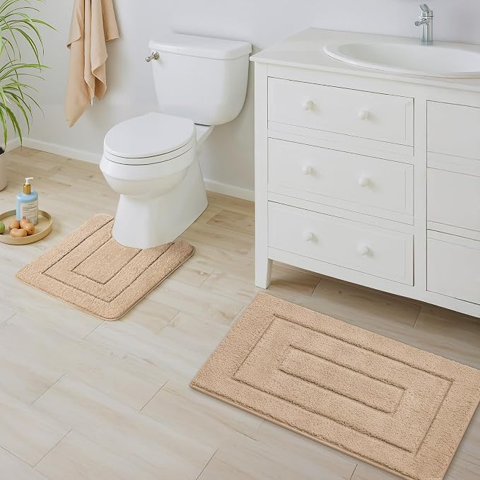GRANNY SAYS Bathroom Rugs Sets 2 Piece, Soft Absorbent Microfiber Bath Mats - Image 6