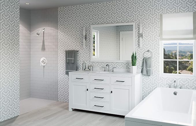 Pfister Weller Roman Tub Trim, Valve Not Included, 3-Hole Install, Brushed - Image 9