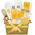 Bath & Body Gift Set, Luxury Home Spa Bath Gift Basket, Honey Almond Scented by Ariosemonde