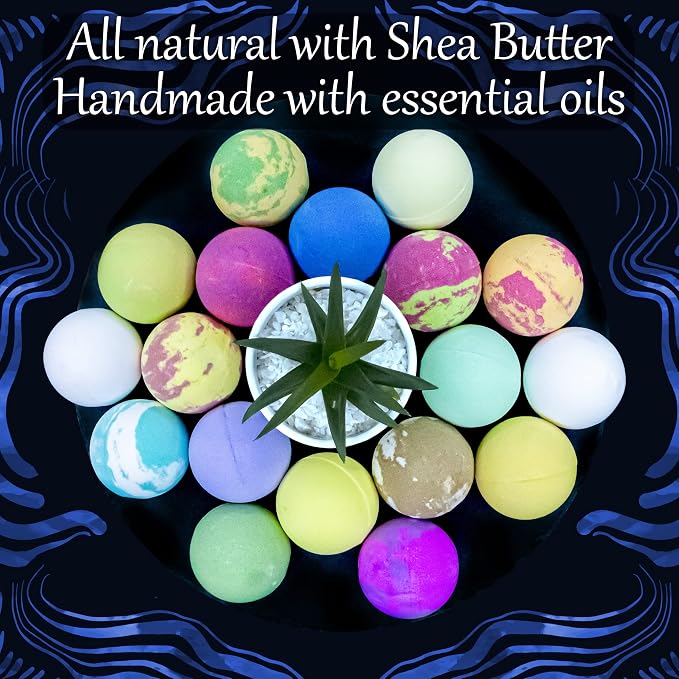 Bath Bombs for Men, Gift Set of 18 Scented Organic Handmade Bath Bombs of 2.5 oz - Image 7