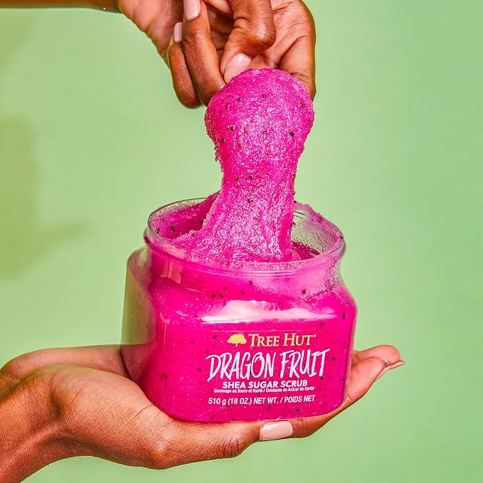 Tree Hut Dragon Fruit Shea Sugar Scrub, Exfoliating, Hydrating & Moisturizing - Image 4