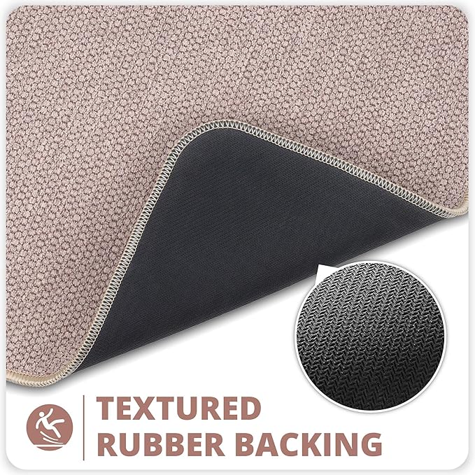 Bathroom Rugs Set 2 Pieces, Thin Bathroom Mats, Toilet Rugs, Quick Dry - Image 4