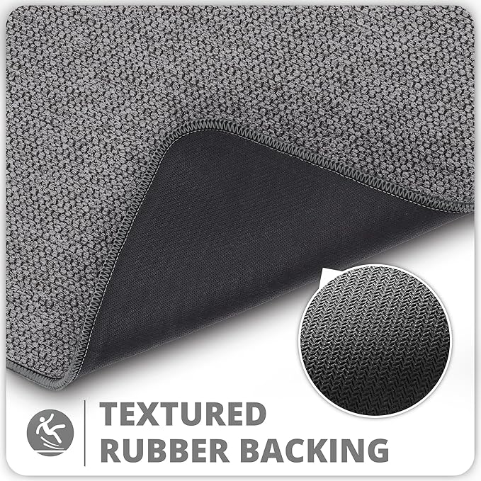 Bathroom Rugs Set 2 Pieces, Thin Bathroom Mats, Toilet Rugs, Quick Dry - Image 4