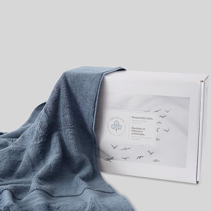 Fabdreams 100% Organic Cotton Bath Sheet Set of 2 700 GSM Oversized Towels - Image 4