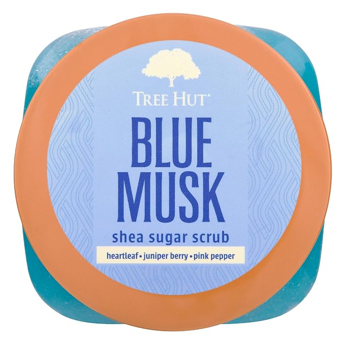 Tree Hut Blue Musk Shea Sugar Scrub, Exfoliating, Hydrating & Moisturizing Body - Image 2