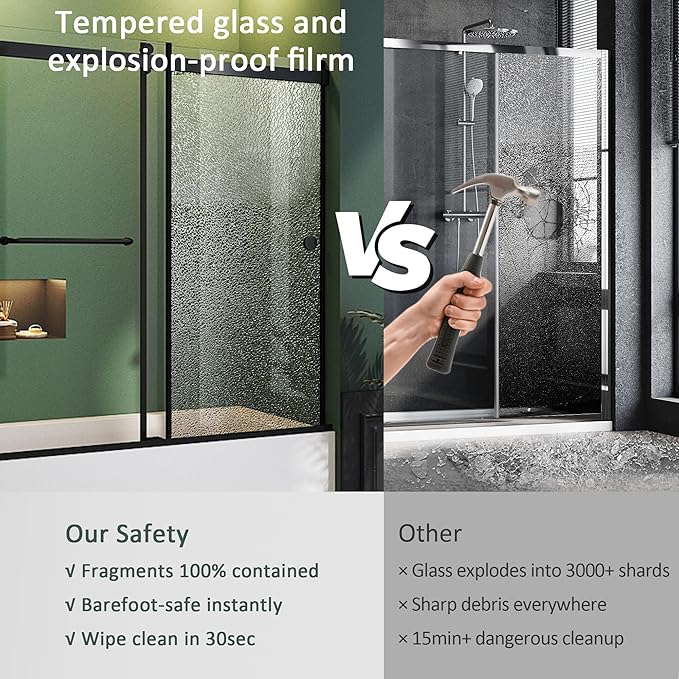 Bathtub Sliding Door, Bathtub Glass Door Bathtub Double Sliding Shower Door - Image 6