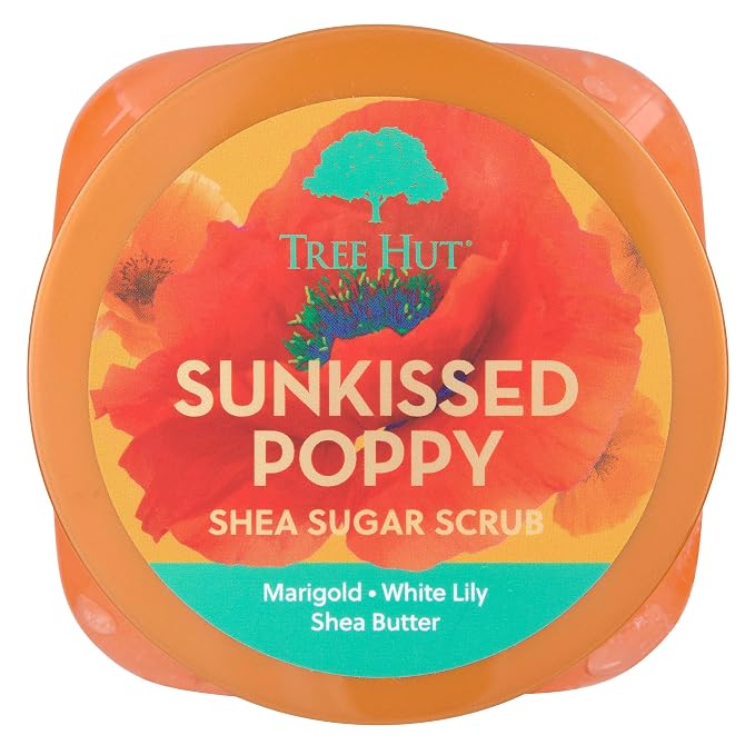 Tree Hut Sunkissed Poppy Shea Sugar Scrub, Exfoliating, Hydrating & - Image 2