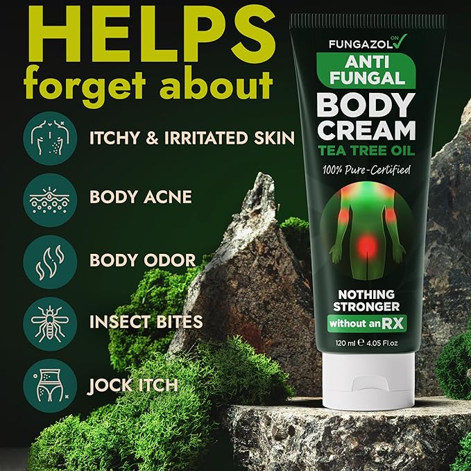 Antifungal Body Cream for Ringworm & Athlete’s Foot | Strength Formula - Image 2