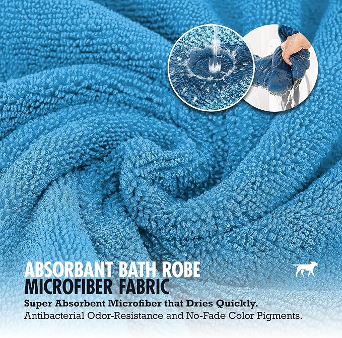 Tuff Pupper Fast Drying Dog Bath Robe | 800 GSM Plush Dog Towel - Image 5