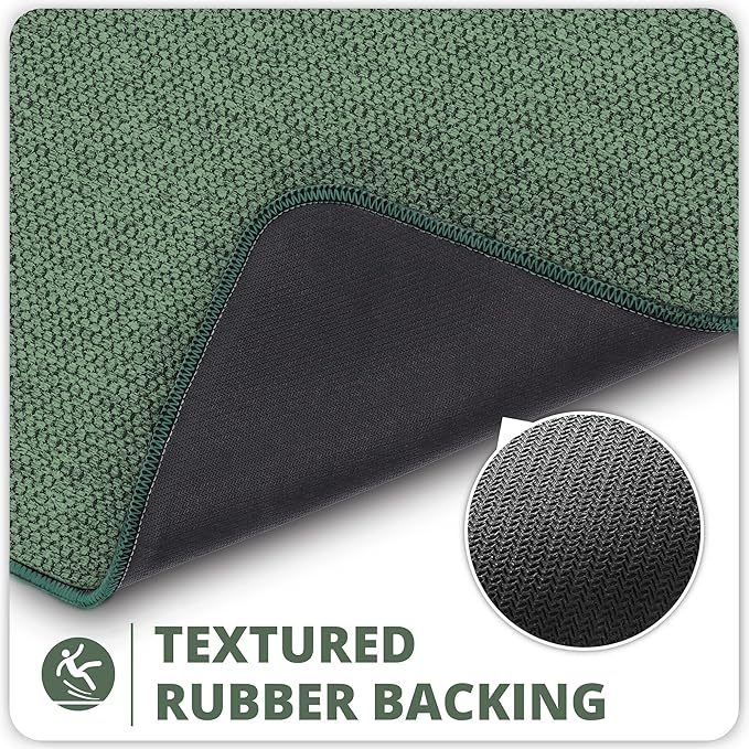 Bathroom Rugs Set 2 Pieces, Thin Bathroom Mats, Toilet Rugs, Quick Dry - Image 4