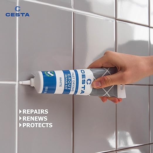 Cesta Grout Repair Kit – Squeeze Tube, Fast Drying, Waterproof Tile Grout Paint - Image 5