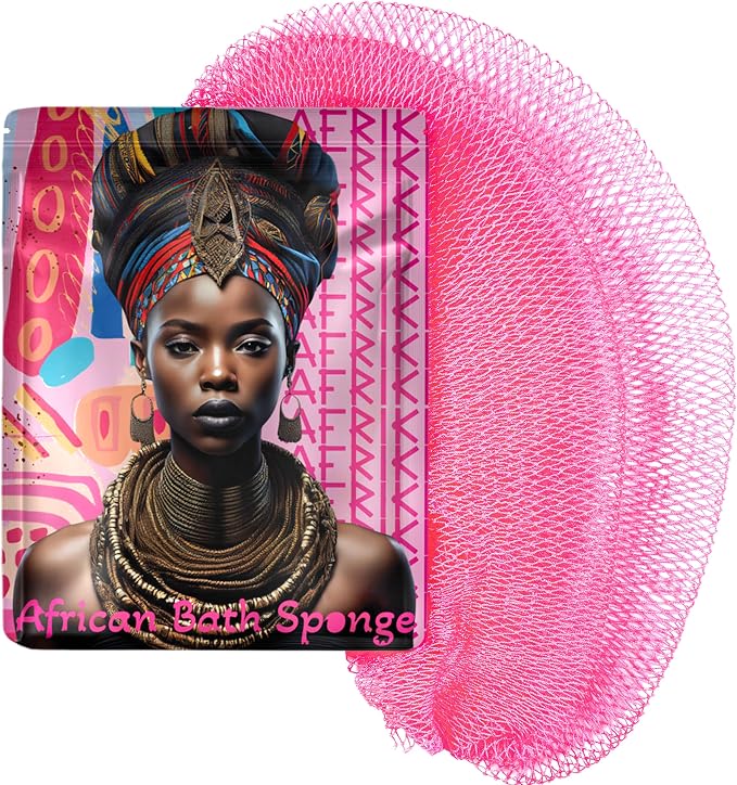 AFRIKI African Net Sponge – Exfoliating Body Scrubber, All Skin Types | 45 in by AFRIKI