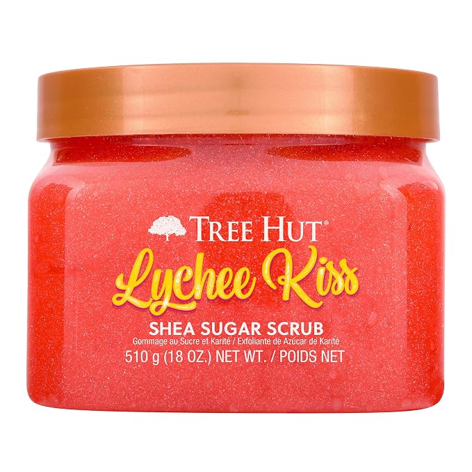 Tree Hut Lychee Kiss Shea Sugar Scrub, Exfoliating, Hydrating & Moisturizing by TreeHut