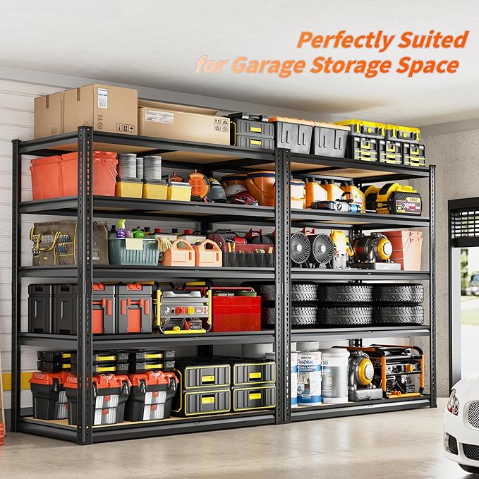 2300LBS Storage Shelves Heavy Duty 5 Tier Garage Storage Shelving, Adjustable - Image 5
