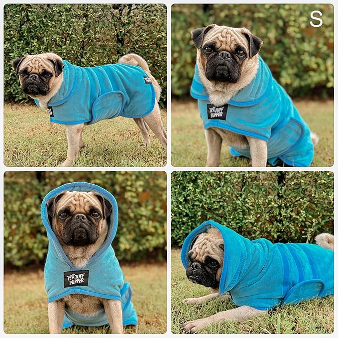 Tuff Pupper Fast Drying Dog Bath Robe | 800 GSM Plush Dog Towel - Image 3