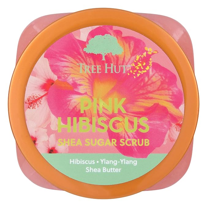 Tree Hut Pink Hibiscus Shea Sugar Scrub, Exfoliating, Hydrating & Moisturizing - Image 2