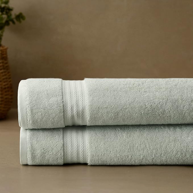 Fabdreams 100% Organic Cotton Bath Sheet Set of 2 700 GSM Oversized Towels by Fabdreams