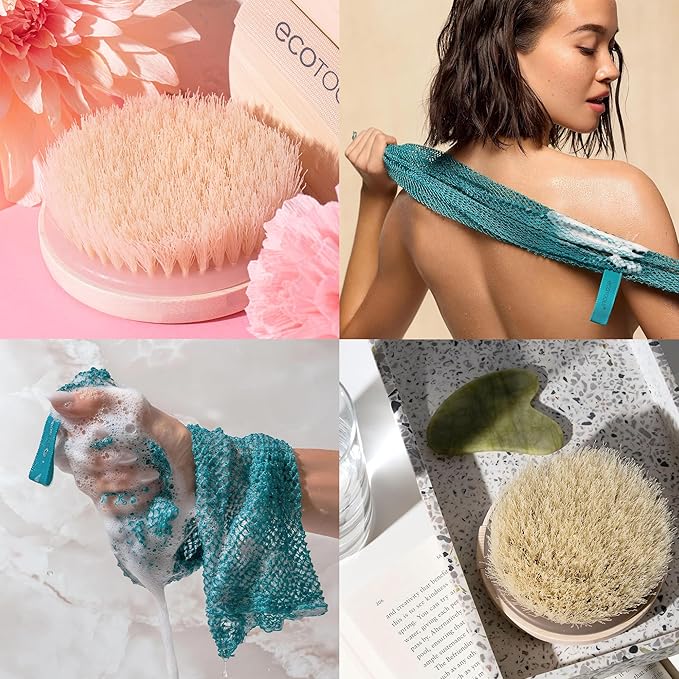 EcoTools Dry Body Brush for Circulation, Dead Skin Removal + Exfoliating Body - Image 6