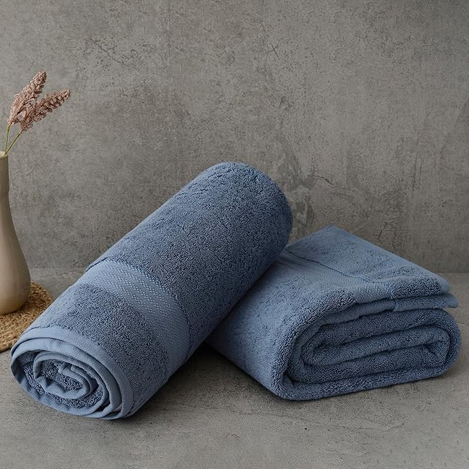 Fabdreams 100% Organic Cotton Bath Sheet Set of 2 700 GSM Oversized Towels - Image 2