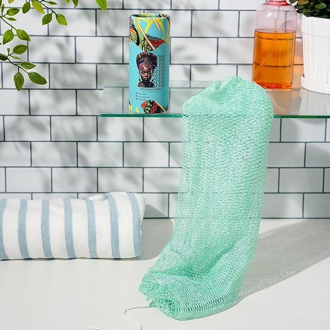 AFRIKI African Net Sponge – Exfoliating Body Scrubber, All Skin Types | 45 in - Image 4