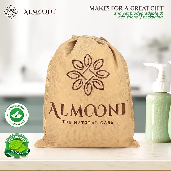Almooni Natural Loofah Exfoliating Body Scrubber, Made - Image 6