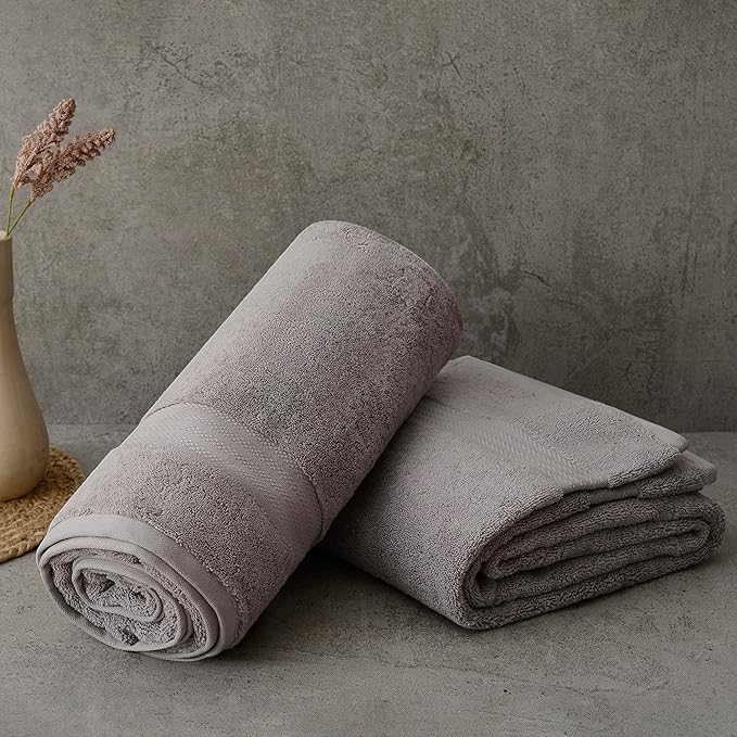 Fabdreams 100% Organic Cotton Bath Sheet Set of 2 700 GSM Oversized Towels - Image 2
