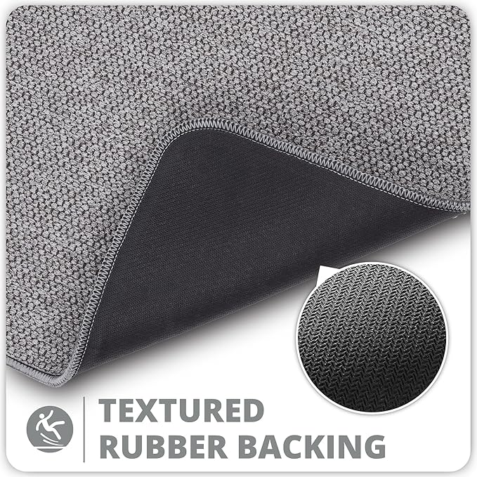 Bathroom Rugs Set 2 Pieces, Thin Bathroom Mats, Toilet Rugs, Quick Dry - Image 4