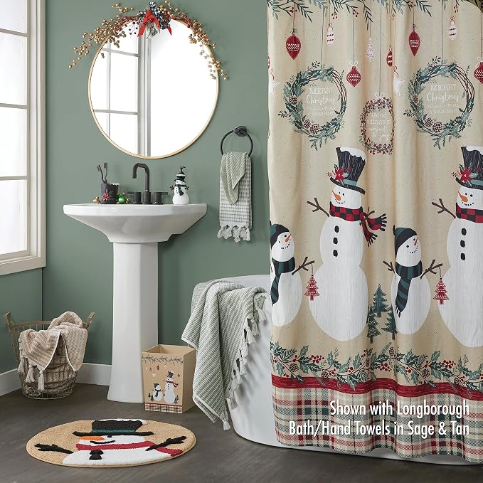 SKL Home Christmas/Winter/Gift Rustic Plaid Snowman Toothbrush Holder - Image 4