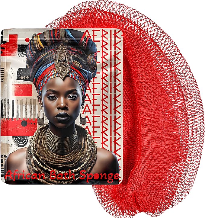 AFRIKI African Net Sponge – Exfoliating Body Scrubber, All Skin Types | 45 in by AFRIKI