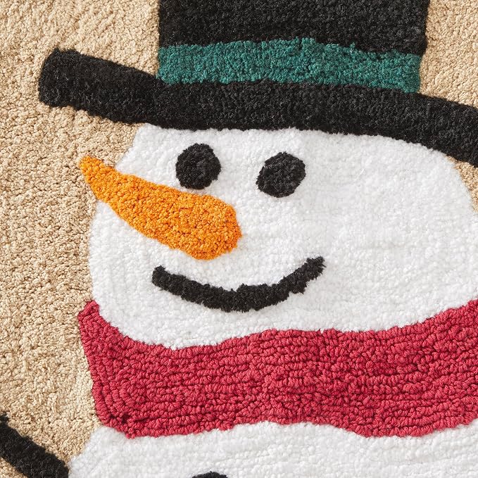 SKL Home Christmas/Winter Rustic Plaid Snowman Rug - Image 2