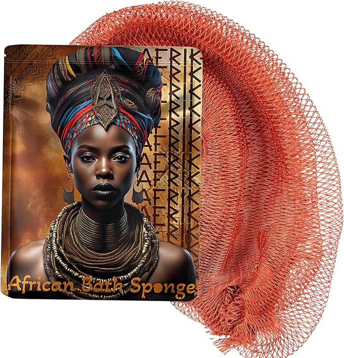 AFRIKI African Net Sponge – Exfoliating Body Scrubber, All Skin Types | 45 in by AFRIKI