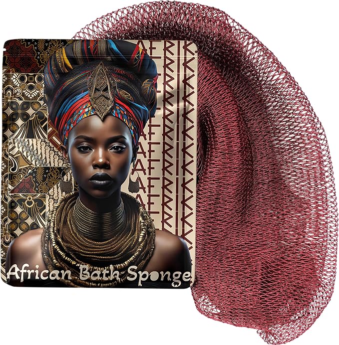 AFRIKI African Net Sponge – Exfoliating Body Scrubber, All Skin Types | 45 in by AFRIKI